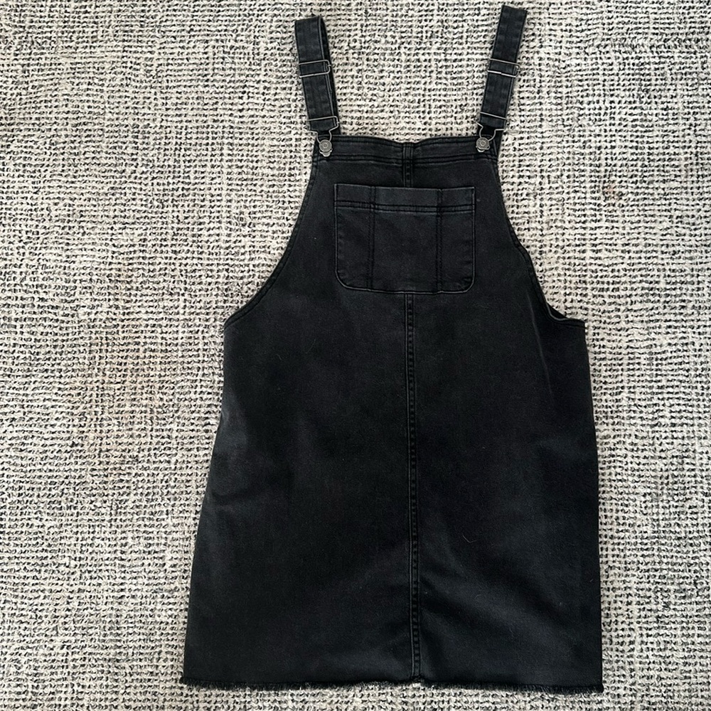 Wild Fable black denim overall dress